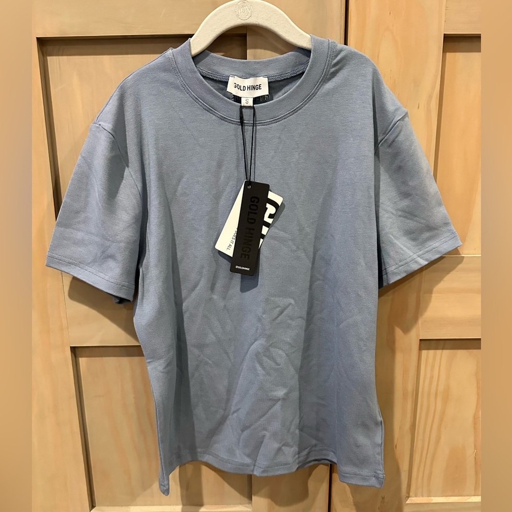 Gold Hinge Light Blue Short Sleeve Crew Tee